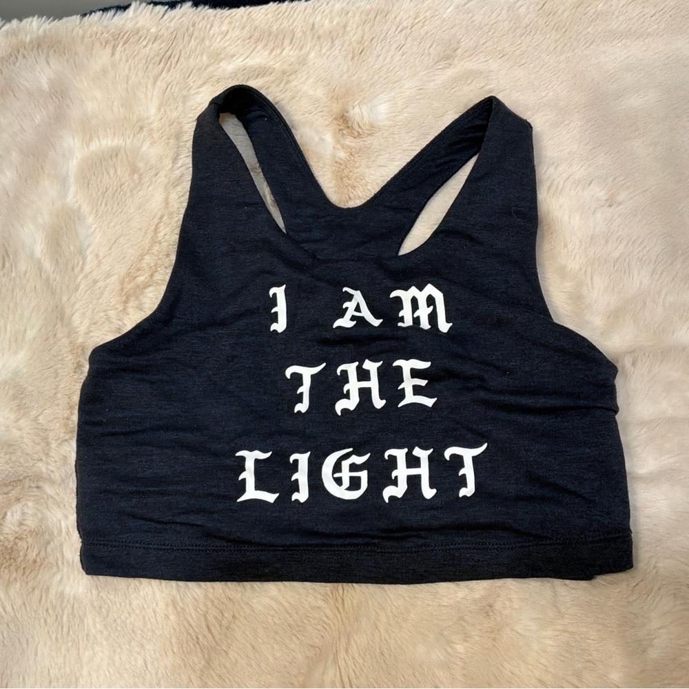✨ Spiritual Gangster “I Am The Light” Sports Bra / Crop Top